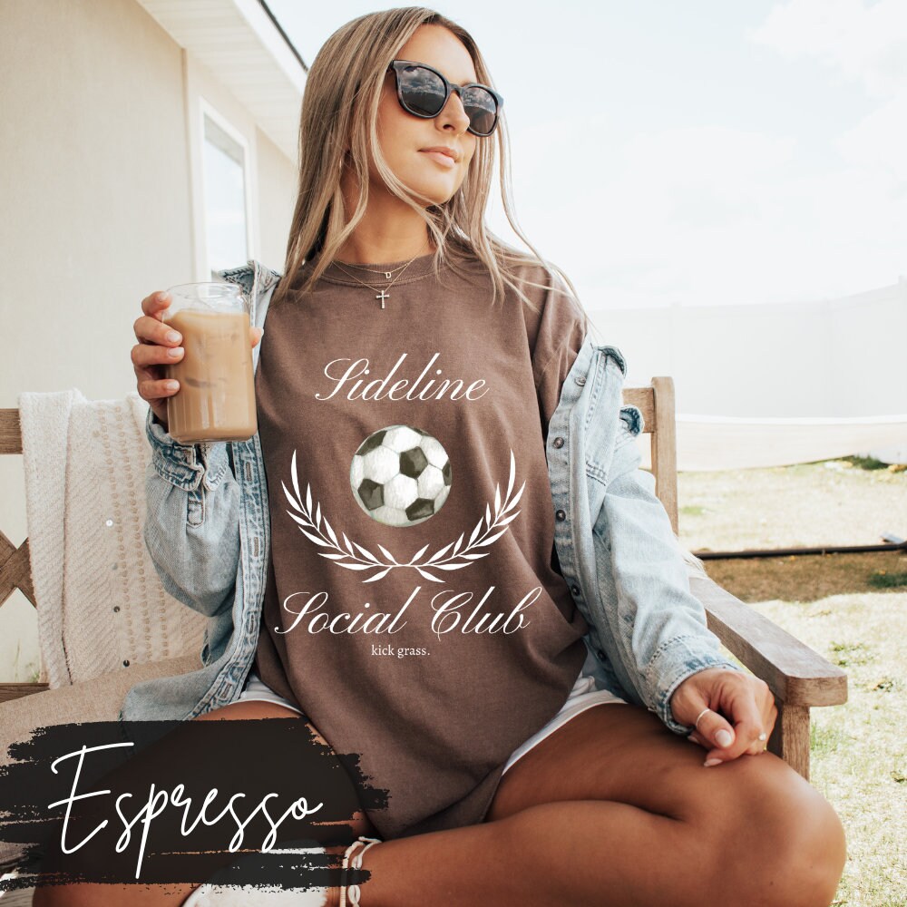 Soccer Social Club T-Shirt, Soccer Mom Social Club, Preppy Soccer Fan Mama Mom Shirt, Soccer Coquette Vintage, Kick Grass