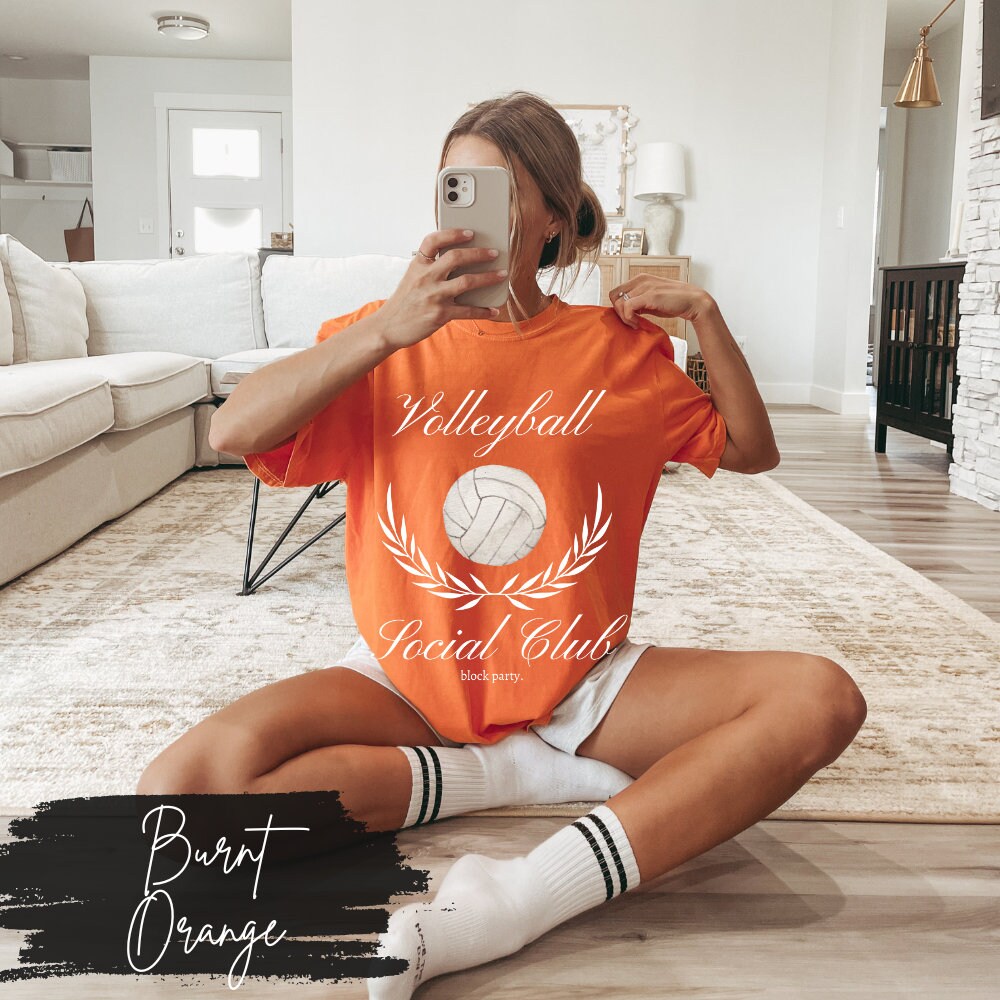 Volleyball Social Club T-Shirt, Volleyball Mom Social Club, Preppy Volleyball Fan Mama Mom Shirt, Volleyball Coquette Vintage, Block Party