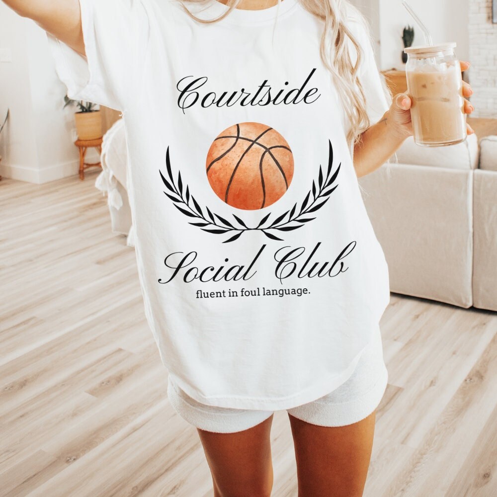 Basketball Social Club T-Shirt, Basketball Mom Social Club, Preppy Basketball Fan Mama Mom Shirt, Basketball Coquette Vintage, Foul Language