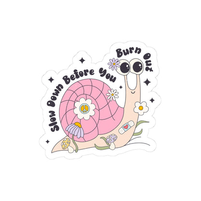 Snail Mental Health Self Care Chemical Imbalance Sticker, Mental Health Sticker, Retro Sticker, Funny Stickers, Water Bottle Kindle Stickers