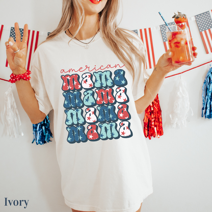 USA Flag Shirt, 4th of July Shirt, American Mama Tshirt, USA Comfort Colors Shirt, Usa Flag Tee, Usa Comfort Colors Tee, Usa Shirt
