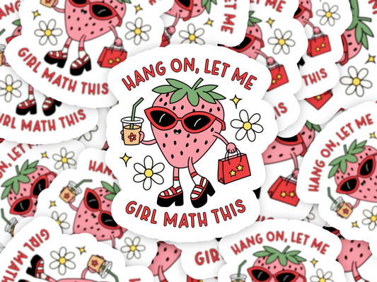 Girl Math Stickers, Girl Math, Funny Stickers, Water Bottle Stickers, Kindle Stickers, Teacher Stickers, Teacher Gift, Stocking Stuffers