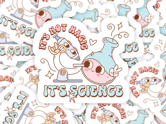 Retro Science Sticker, Science Sticker, Retro Sticker, Funny Sticker, Water Bottle Stickers, Kindle Stickers, Teacher Gift, Gift for Teacher