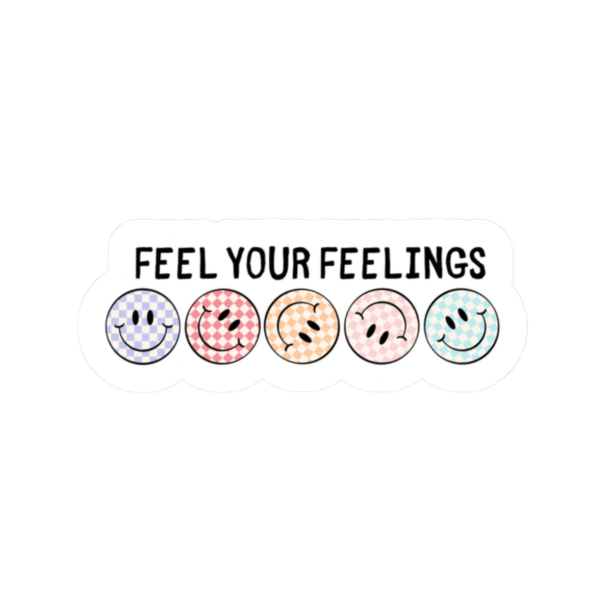 Feel Your Feelings Sticker, Mental Health Sticker, Retro Sticker, Funny Stickers, Water Bottle Stickers, Kindle Stickers, Stocking Stuffers