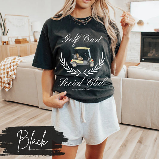 Golf Cart Social Club T-Shirt, Golf Wives Social Club, Preppy Golf Mama Mom Shirt, Golf Coquette Vintage, Designated Driver
