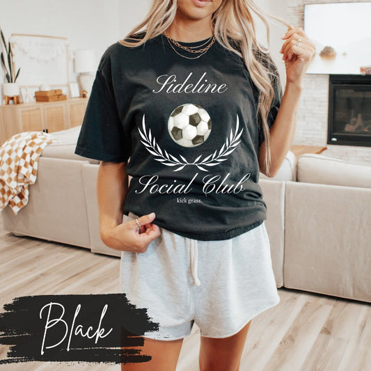 Soccer Social Club T-Shirt, Soccer Mom Social Club, Preppy Soccer Fan Mama Mom Shirt, Soccer Coquette Vintage, Kick Grass
