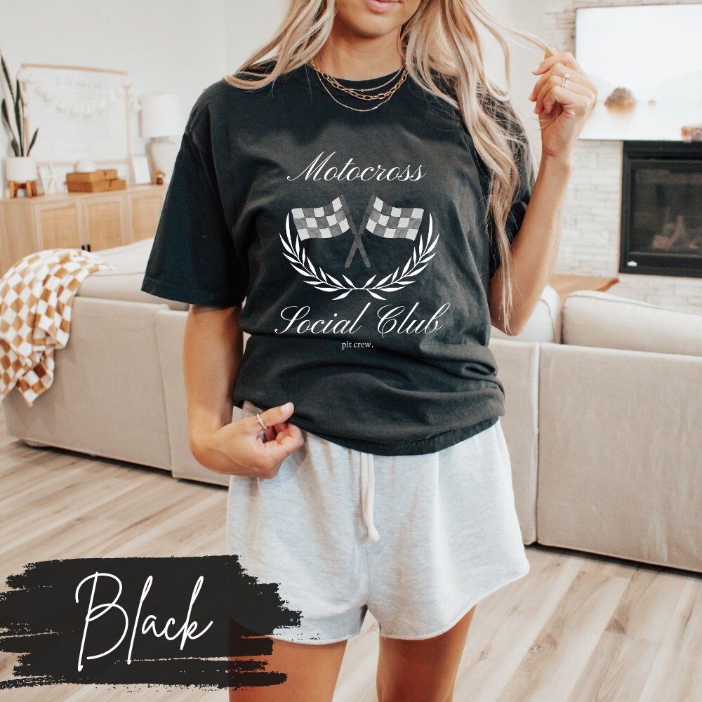 Motocross Social Club T-Shirt, Motocross Mom Social Club, Preppy Motocross Fan Mama Mom Shirt, Motocross Coquette Vintage, Pit Crew