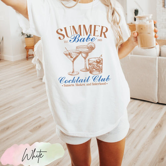 Summer Babe Cocktail Social Club Shirt, Boozy Bachelorette, Luxury Bachelorette, Scottsdale Social Cocktail Club, Bachelorette Party Merch